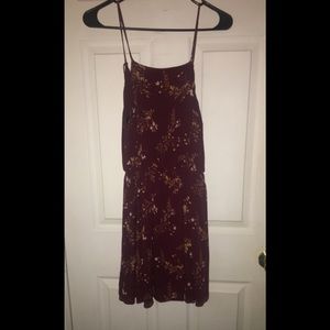 Maroon Floral dress from Forever 21
